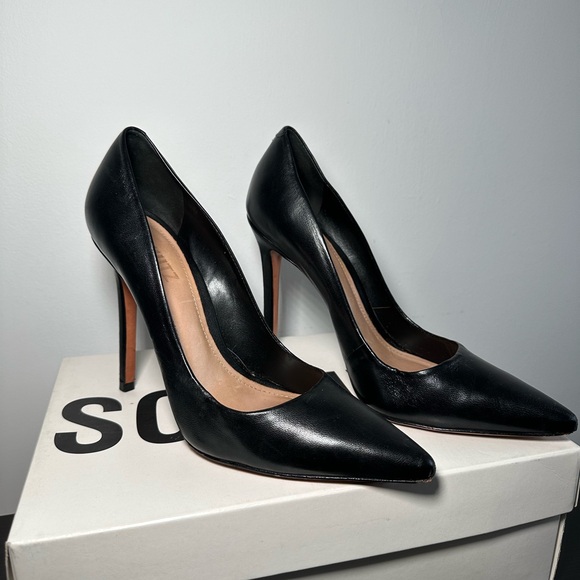 SCHUTZ LOU HIGH STILETTO BLACK PUMP - Picture 15 of 17